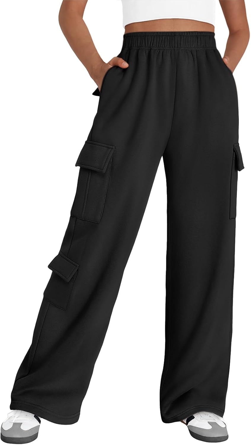 AUTOMET Womens Cargo Sweatpants for Cozy Fall and Winter Wear