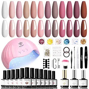 Modelones Gel Nail Polish Kit with 48W UV Light for Home Use