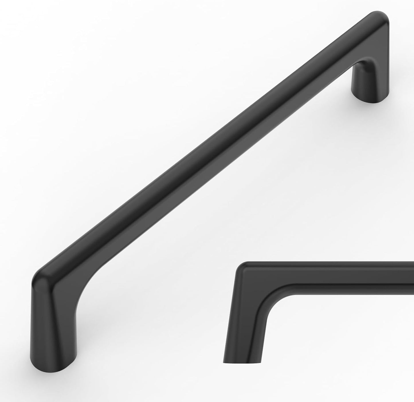 Amerdeco 10 Pack Matte Black Cabinet Pulls for Kitchen Handles