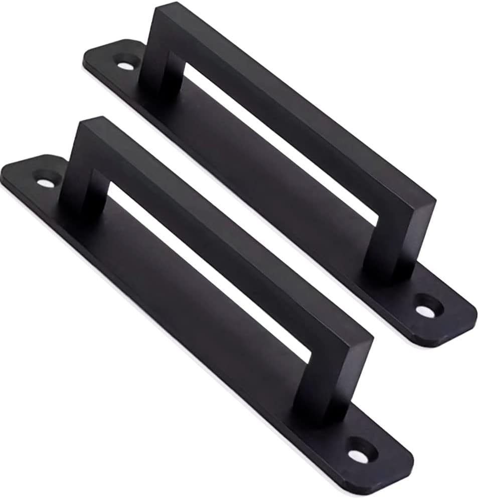 12 Pack 5 Inch Matte Black Square Cabinet Handles for Modern Homes