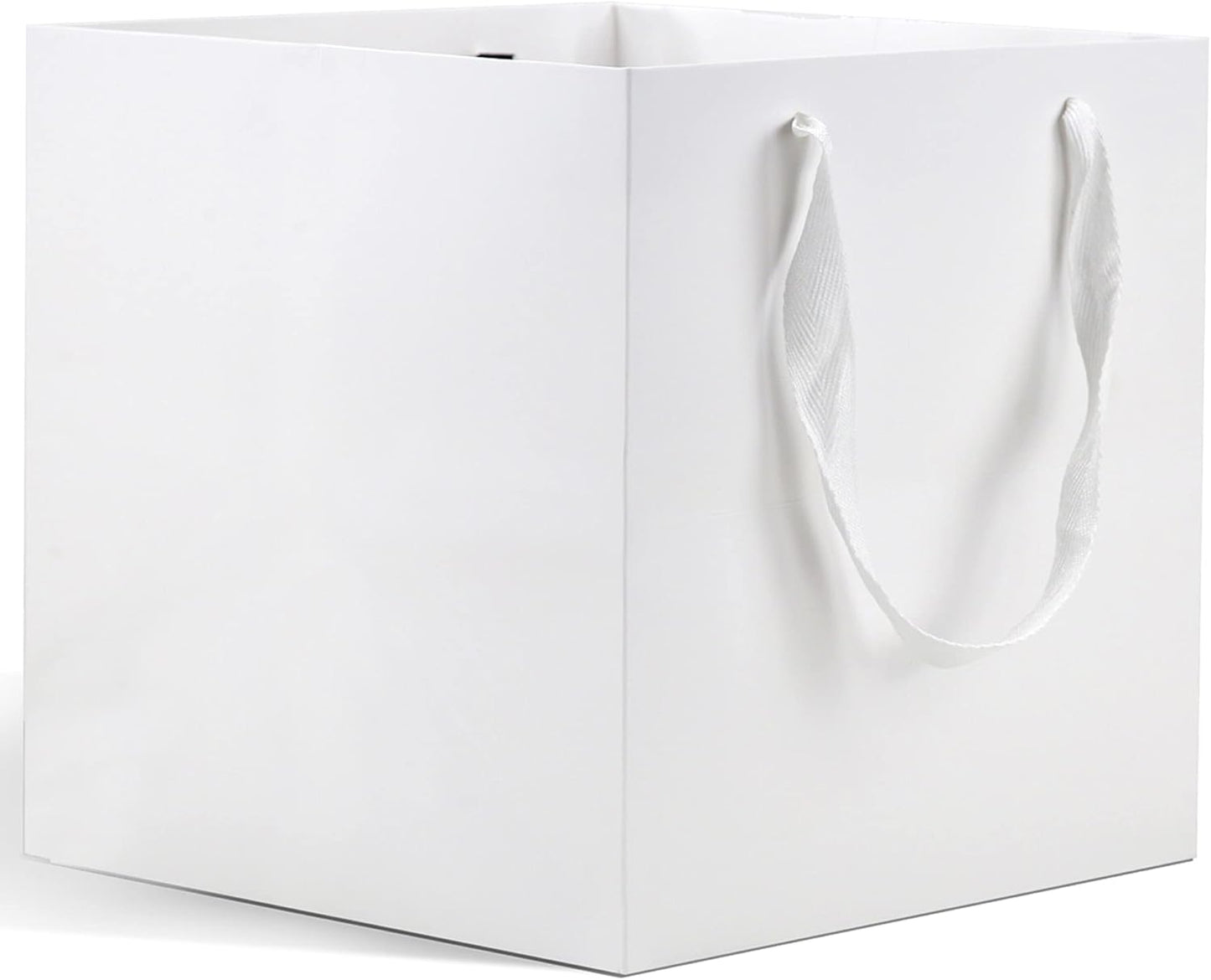 Large White Paper Gift Bags for Weddings and Parties - 12 Pack