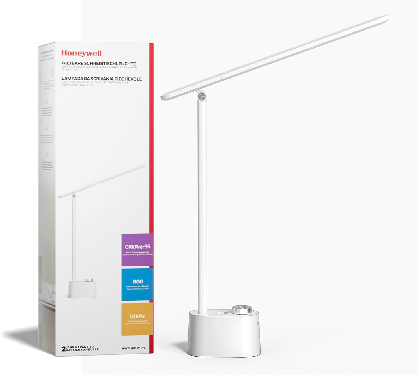 Honeywell Upgraded LED Desk Lamp with USB Charging Ports