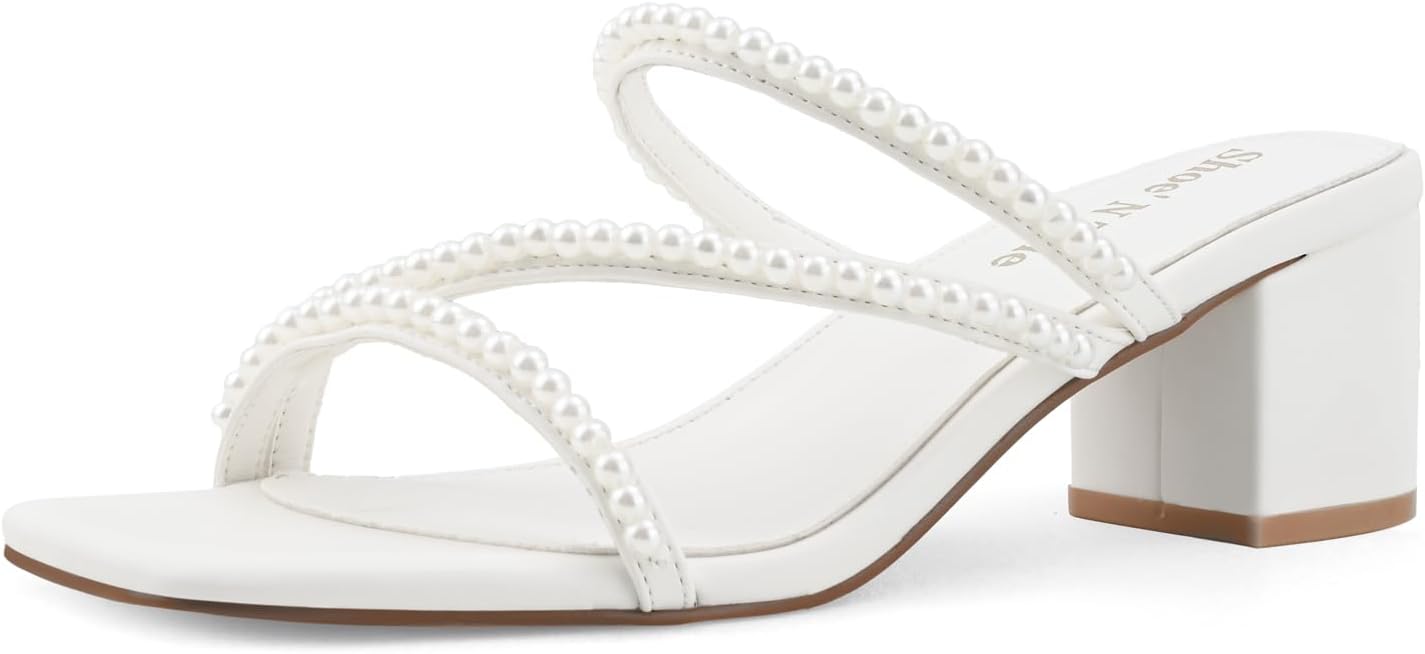 Shoe'N Tale Strappy Heels For Women Low Chunky Block Heel Sandals