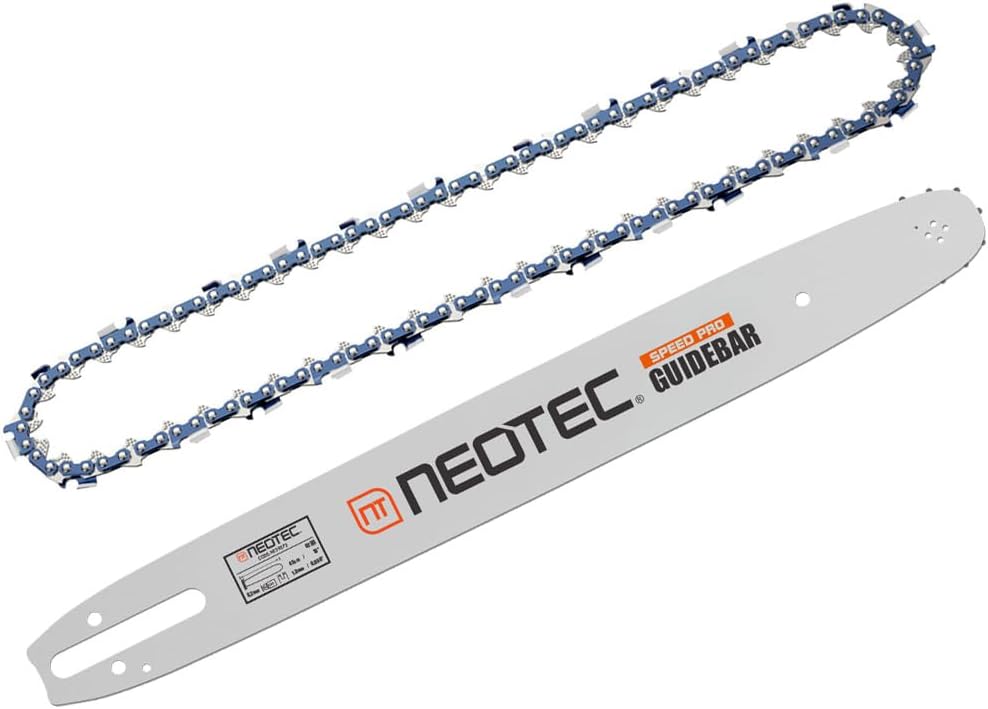 18 Inch Replacement Guide Bar and Chainsaw Chain Combo for Woodcutting