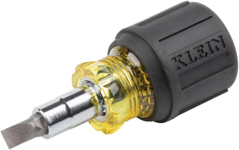 Klein Tools 6-in-1 Stubby Screwdriver - Versatile & Compact!