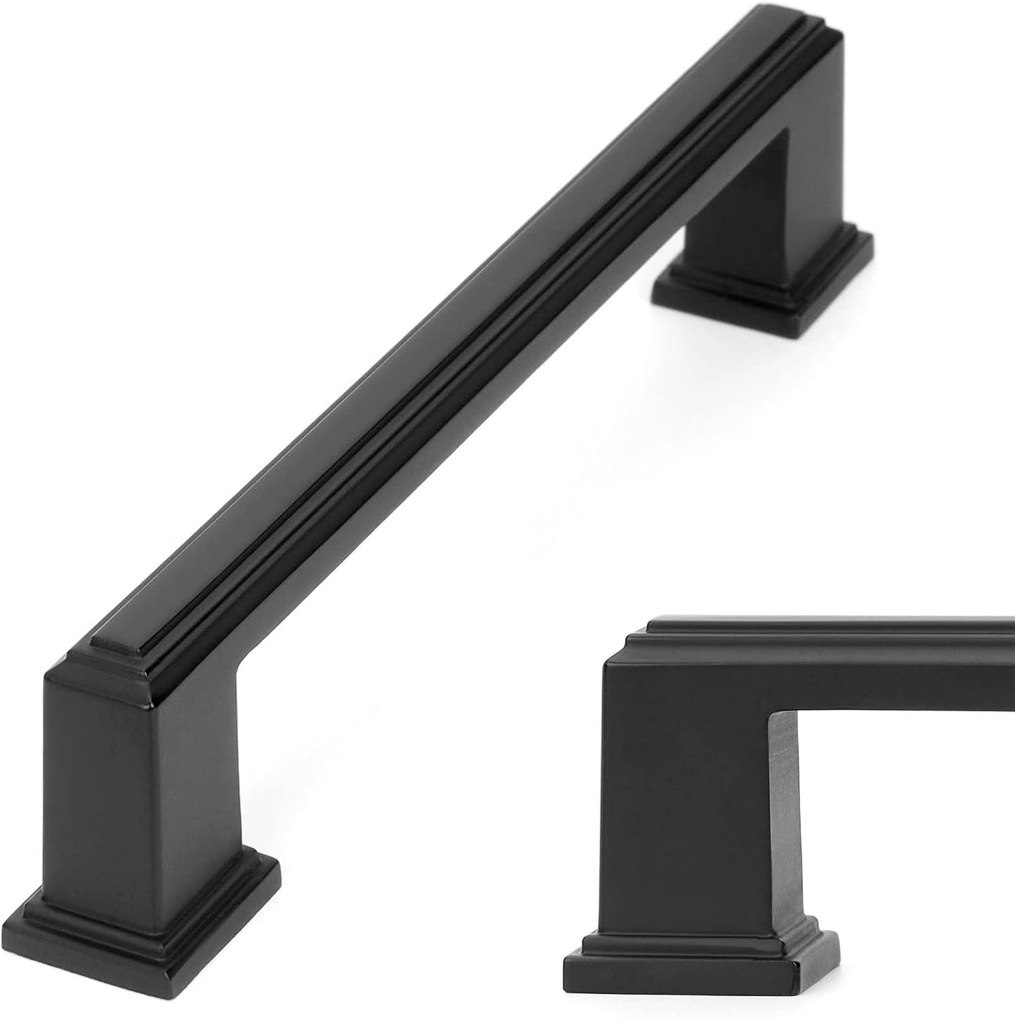 KOOFIZO Matte Black Cabinet Pulls for Kitchen and Bathroom Use