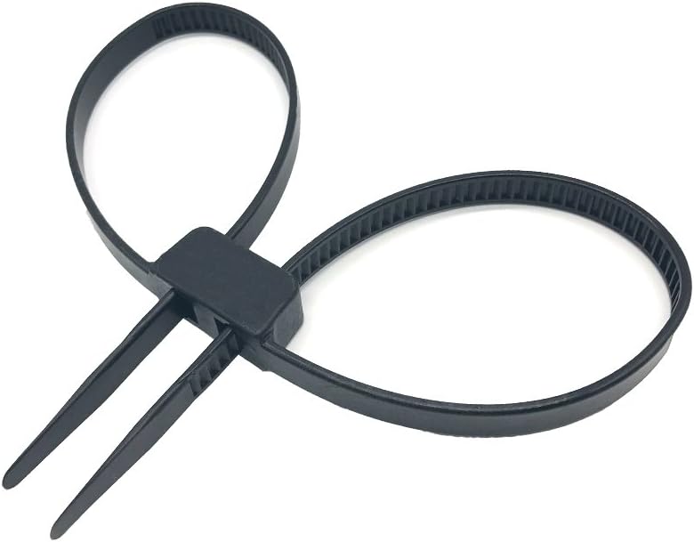 10-Pack Heavy Duty Black Double Zip Ties - UV Disposable
