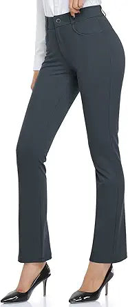 HISKYWIN Women Yoga Dress Pants Stretchy Work Pants for Office