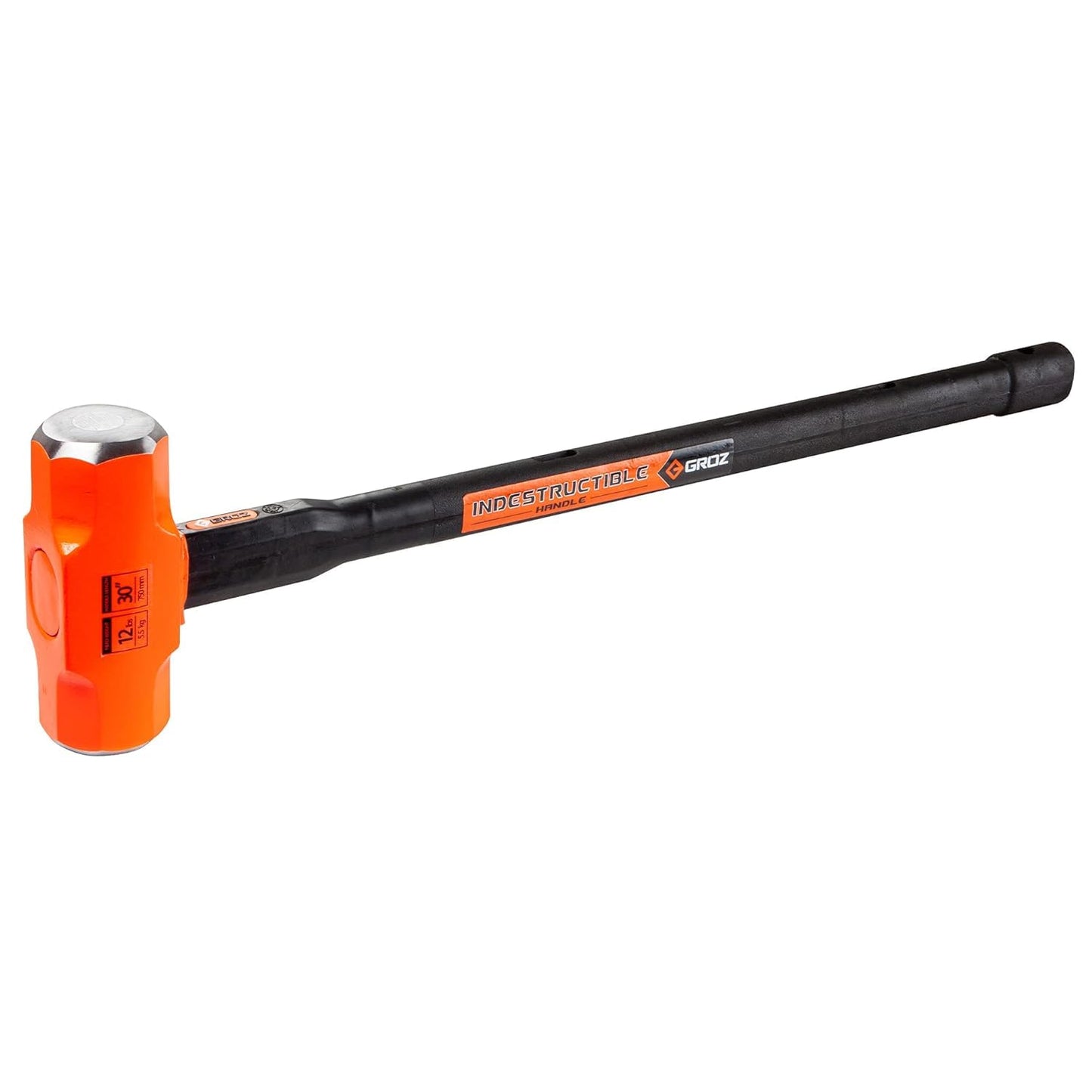 Groz 30 in Indestructible Sledge Hammer with 12 lb Weight