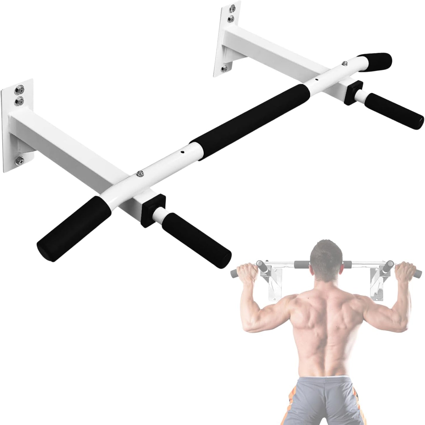 Yes4All Wall Mounted Pull Up Bar for Home Gym Strength Training
