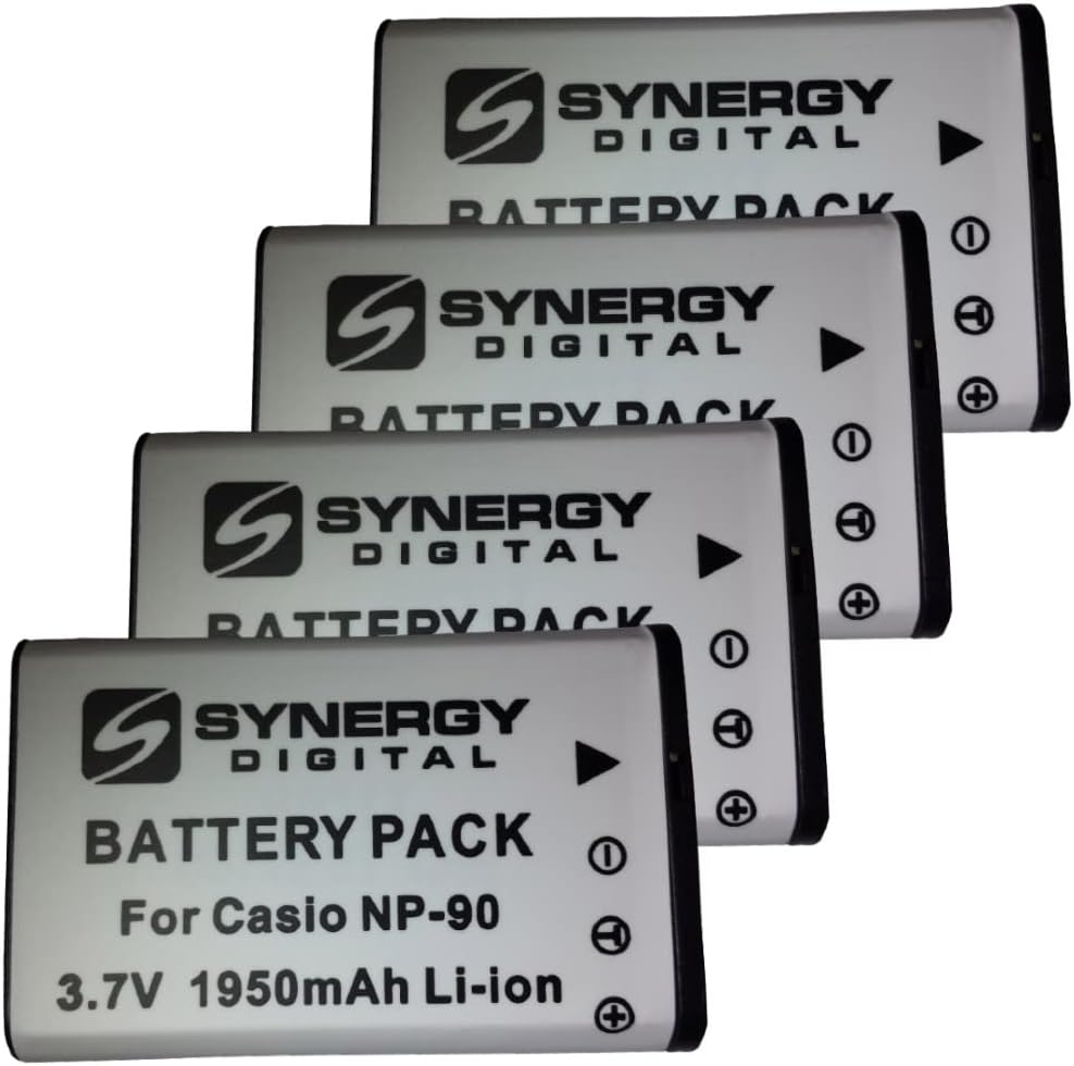 Synergy Digital NP-90 Compatible Camera Batteries Set of 4