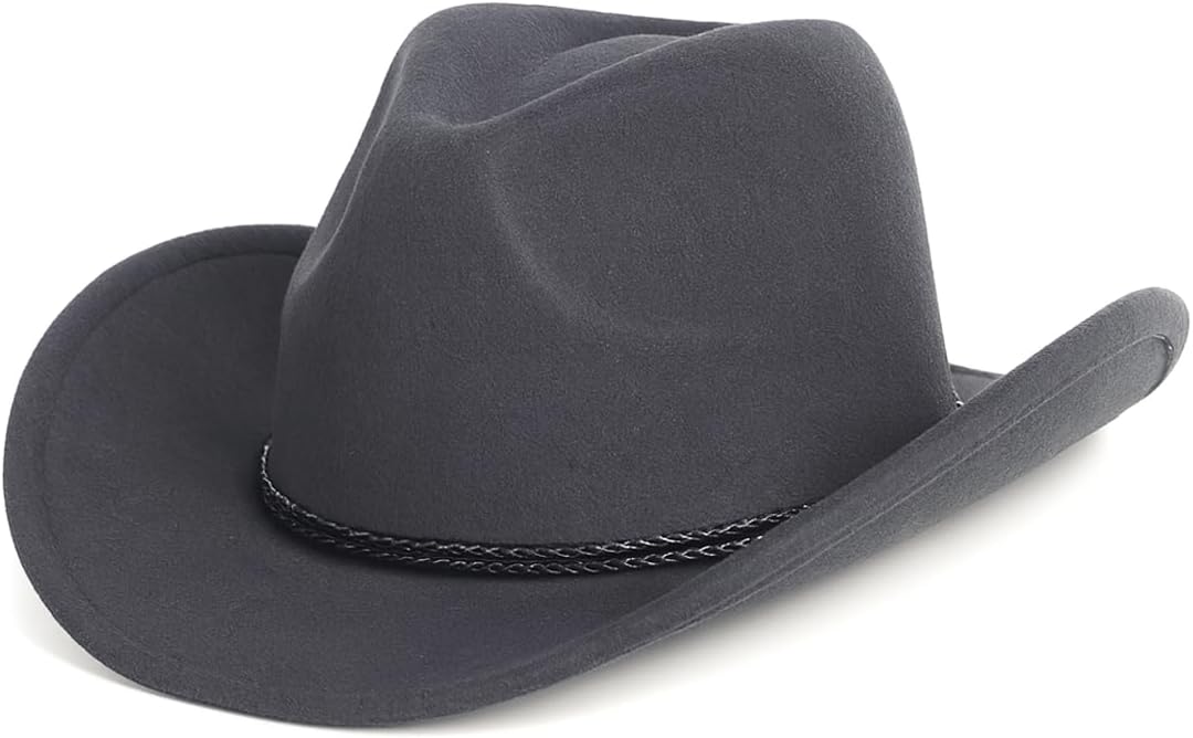 Zylioo Plus Size Felt Cowboy Hats for Men and Women, Stylish