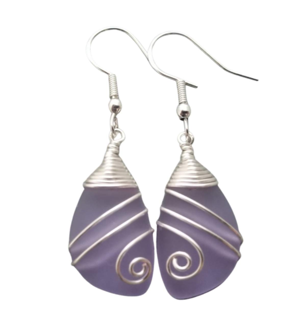 Yinahawaii Handmade Sea Glass Earrings - Unique Hawaiian Jewelry