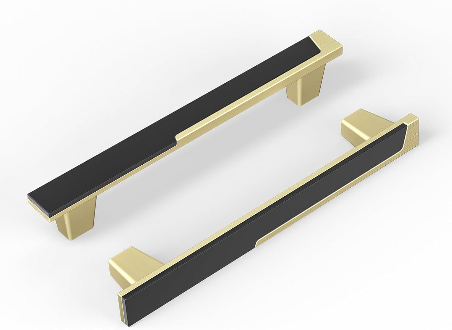 Haliwu 10 Pack Black and Gold Cabinet Handles for Modern Style