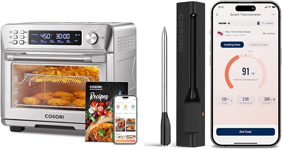 COSORI Combo Air Fryer Oven + Wireless Thermometer