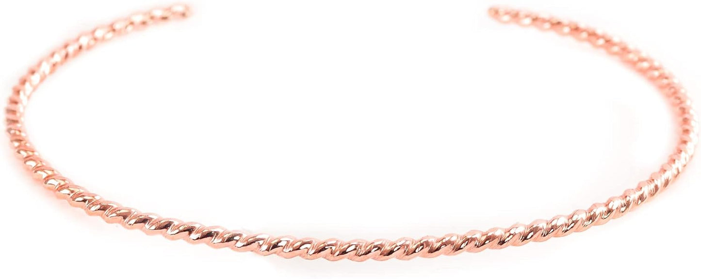 Gold Rope Cuff in 14K Gold Fill, Handmade Twisted Bracelet