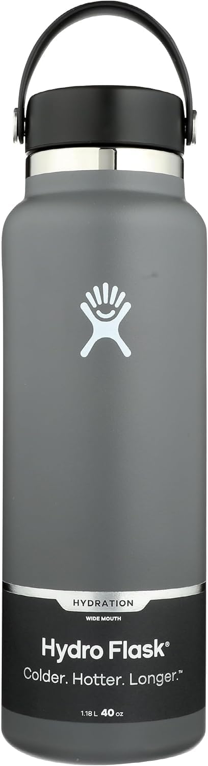 Hydro Flask 40 Oz Wide Flex Cap Stone - Insulated Water Bottle