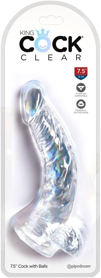 Pipedream King Cock Clear 7.5 in Cock with Balls for Realism