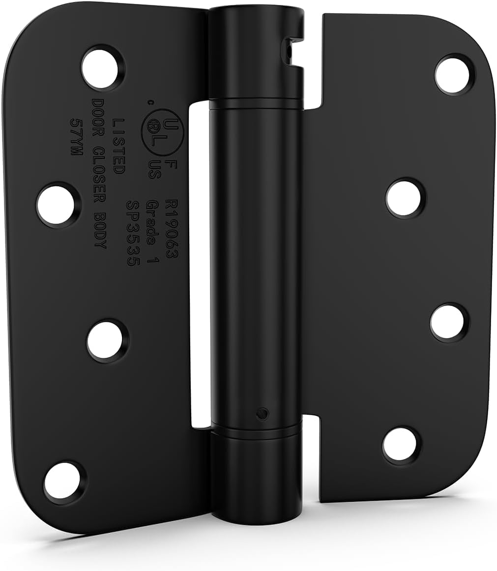 Heavy Duty 4 Inch Black Self Closing Door Hinges for All Doors