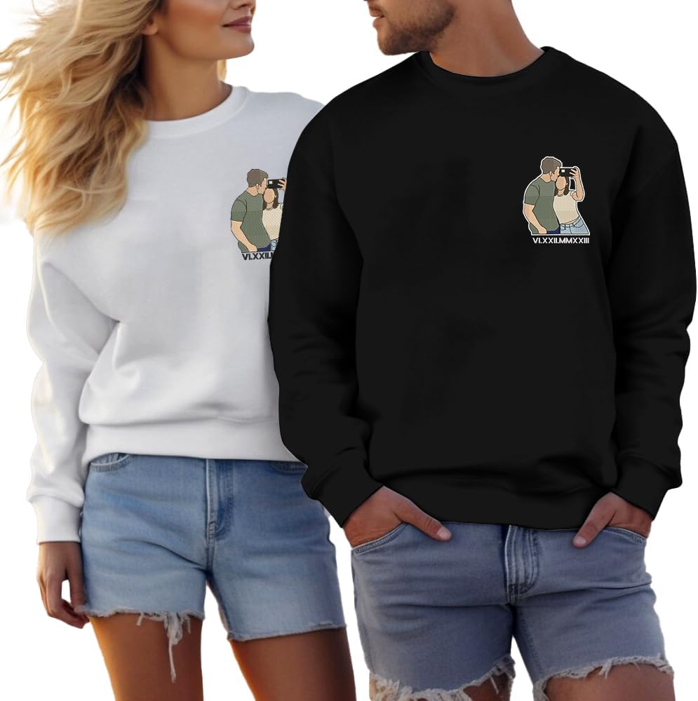 Personalized Couple's Hoodie Set - Design from Your Photo!