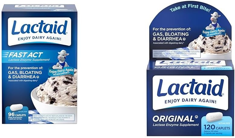 Lactaid Fast Act Lactose Intolerance Relief Caplets for Travel