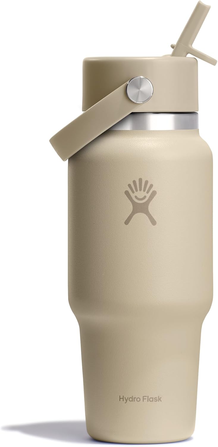 Hydro Flask Travel Water Bottle - Insulated 24 Oz Oat Tan