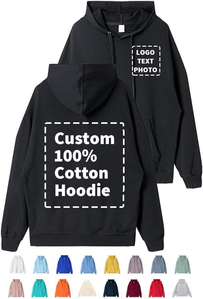 Personalized 100% Cotton Hoodie - COOZEBRA