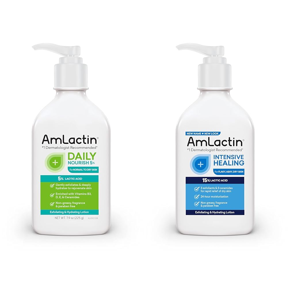 AmLactin Daily Nourish and Intensive Healing Body Lotions Bundle
