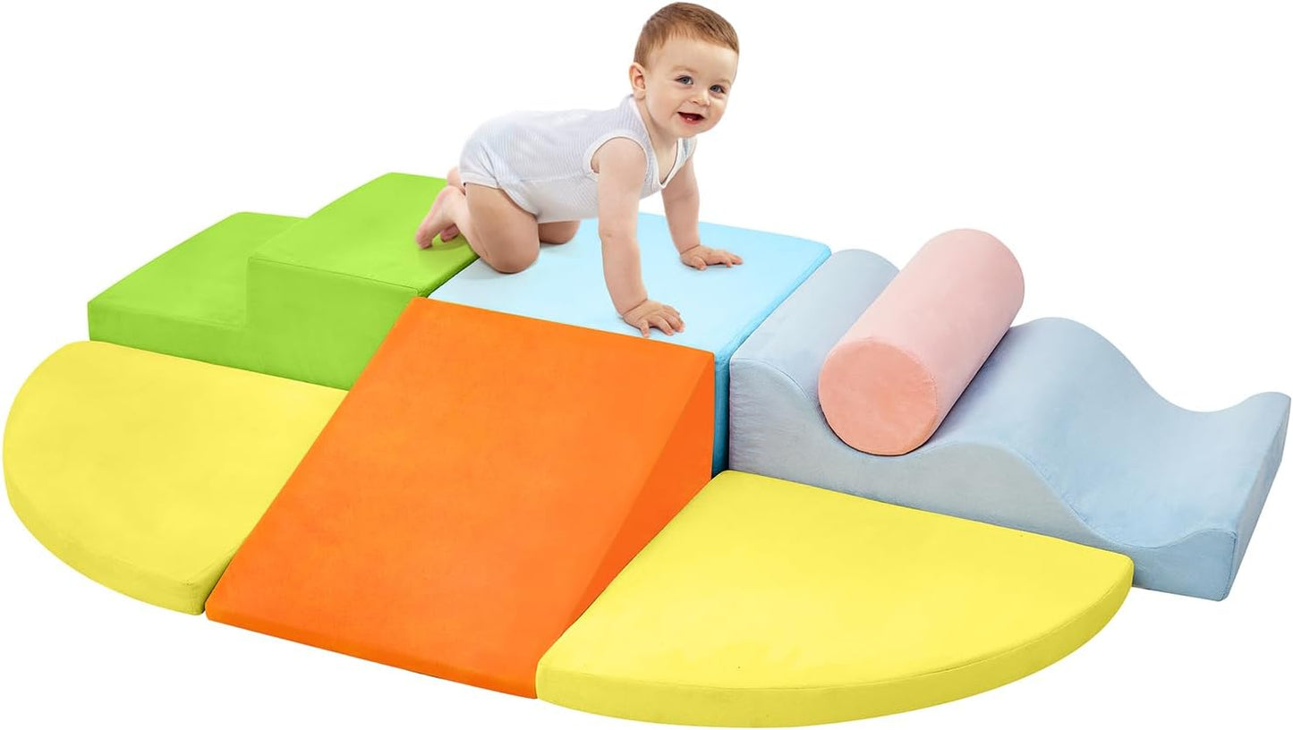 Soft Foam Climbing Blocks Set: Toddler Indoor Fun!