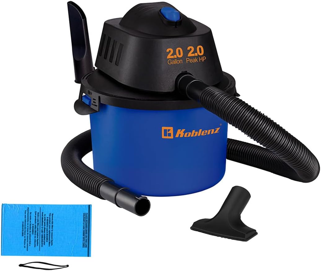 Koblenz WD-2L Portable Wet/Dry Vac 2.0HP - Powerful & Versatile!