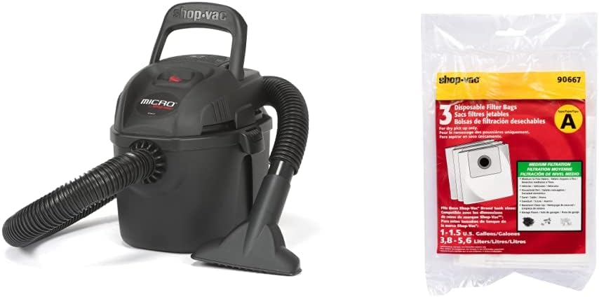 Shop-Vac Micro Wet Dry Vacuum with Collection Bags for Efficiency