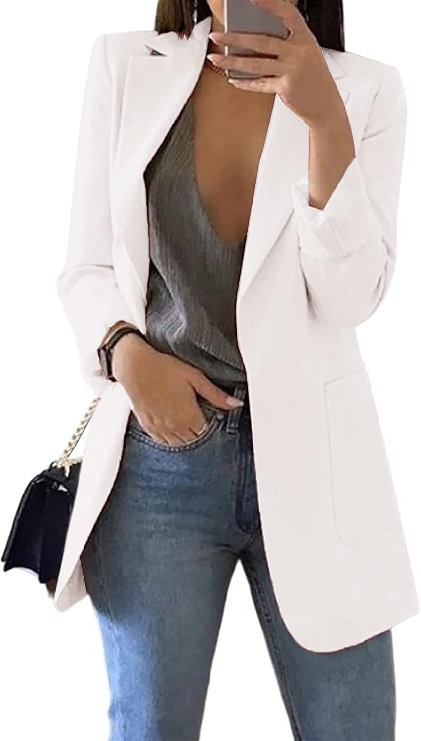 Cnkwei Womens Casual Blazers for Work Office and Daily Wear