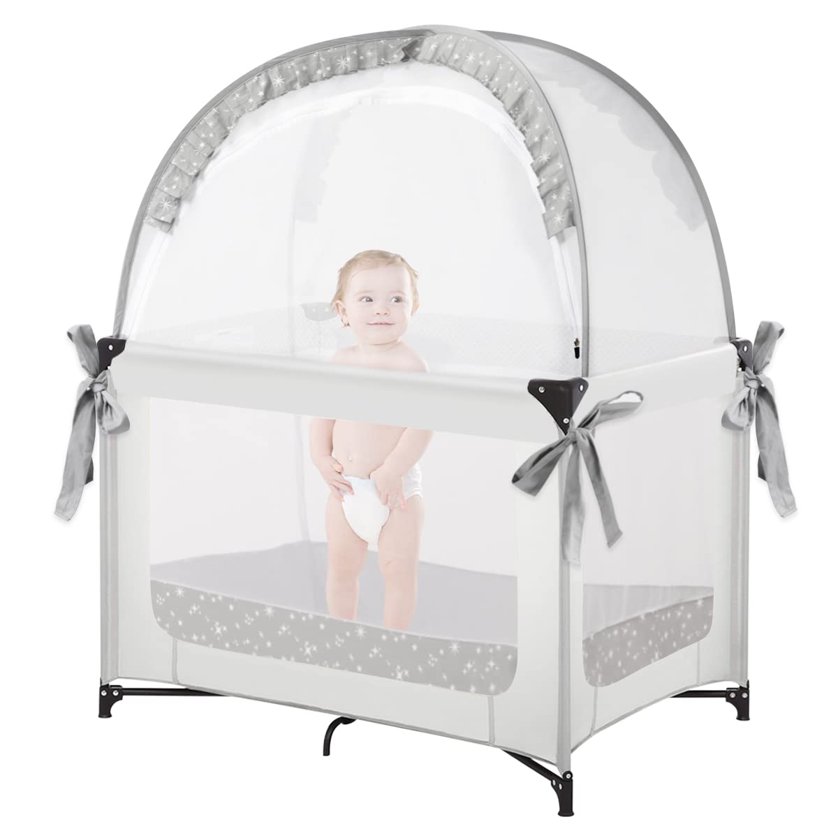 Pack and Play Tent for Baby Safety, Crib Tent Cover for Playpen