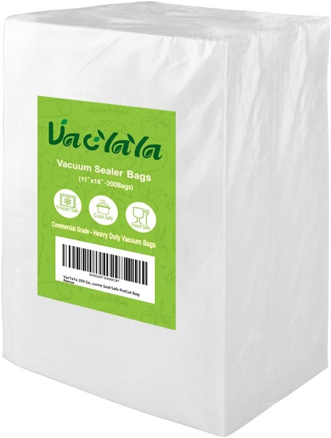 VacYaYa Vacuum Sealer Bags 200 Gallon Size for Food Storage