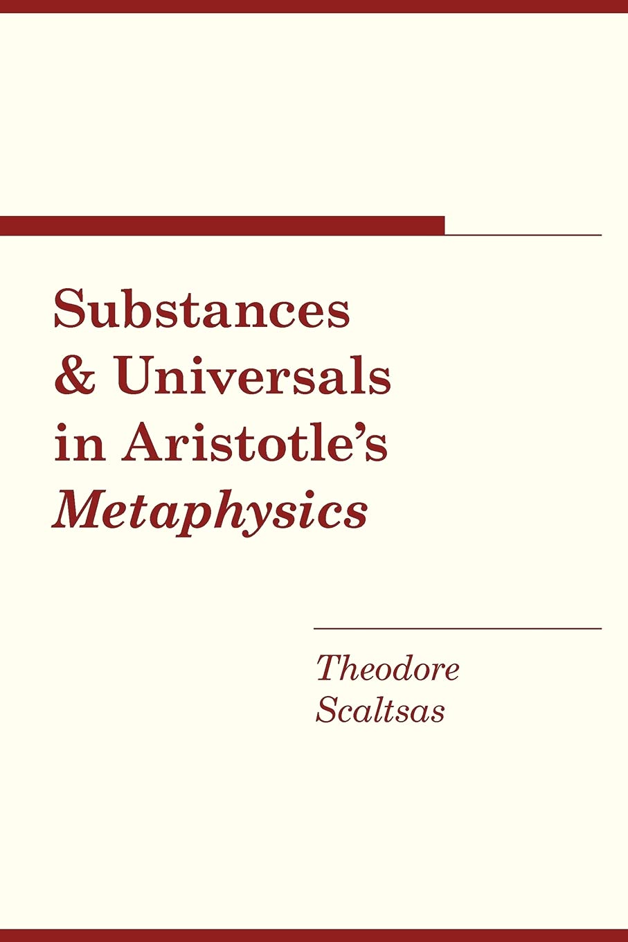 Substances and Universals in Aristotle's Metaphysics - A Deep Dive