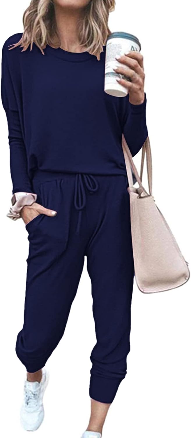 Fixmatti Women Casual 2 Piece Outfit Long Pant Set for Comfort
