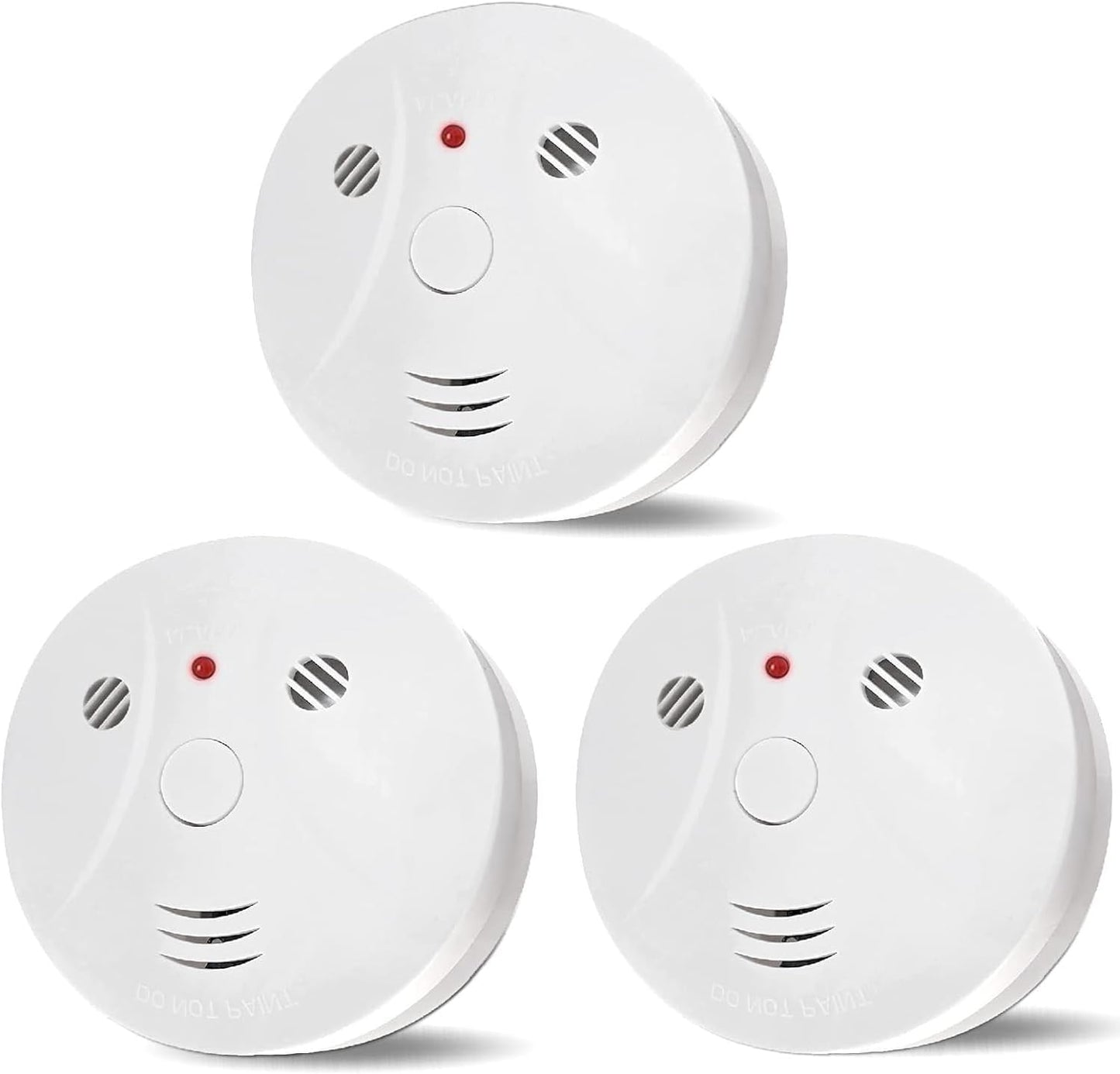 3 Pack Smoke Detector Fire Alarms with Photoelectric Sensor