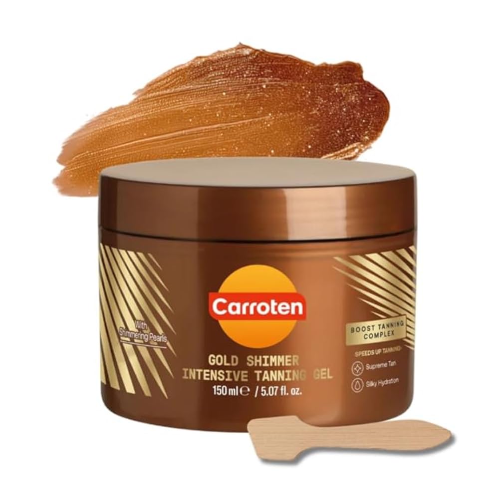 Carroten Gold Shimmer Tanning Gel for Indoor/Outdoor Use