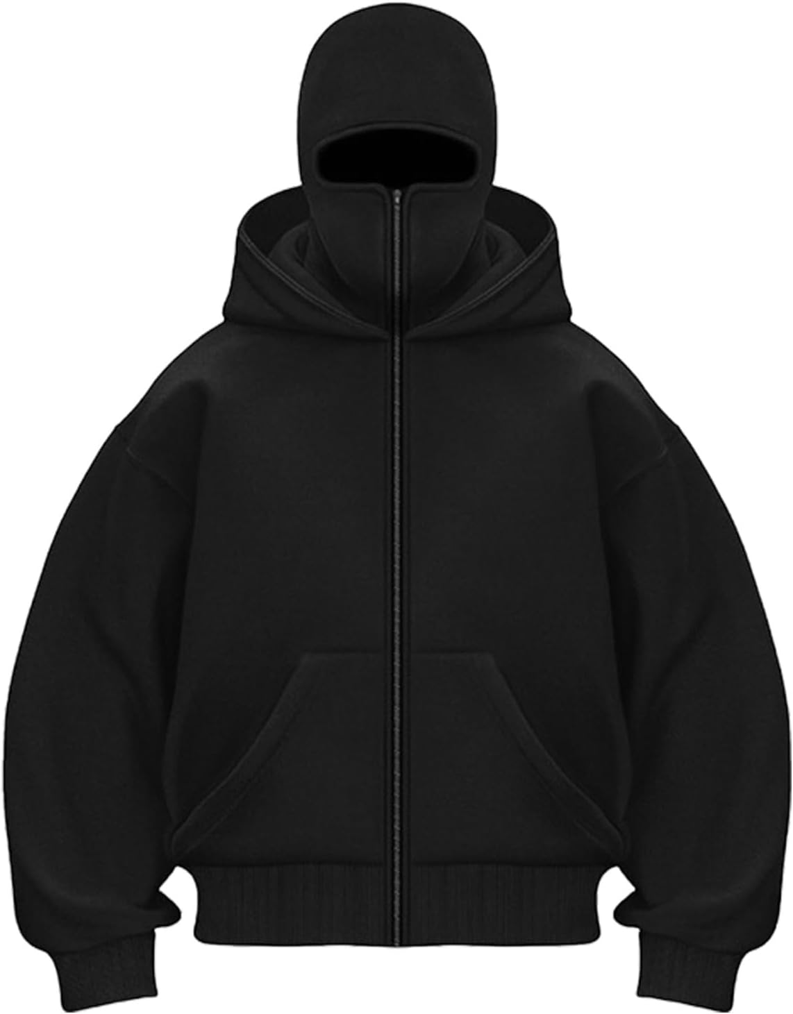 Men's Thermal Streetwear Hoodie: Double Hat, Warm & Stylish