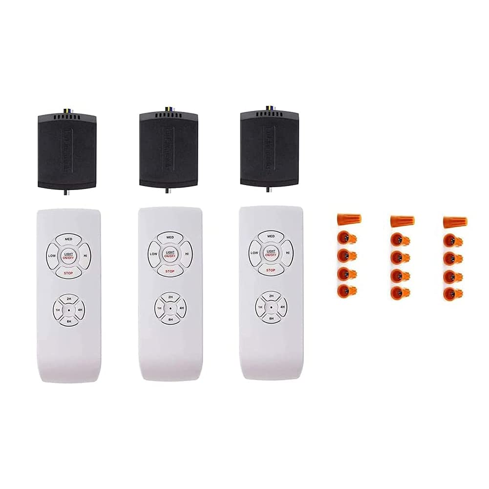 Universal Small Size Ceiling Fan Remote Control Kit - 3 Pack