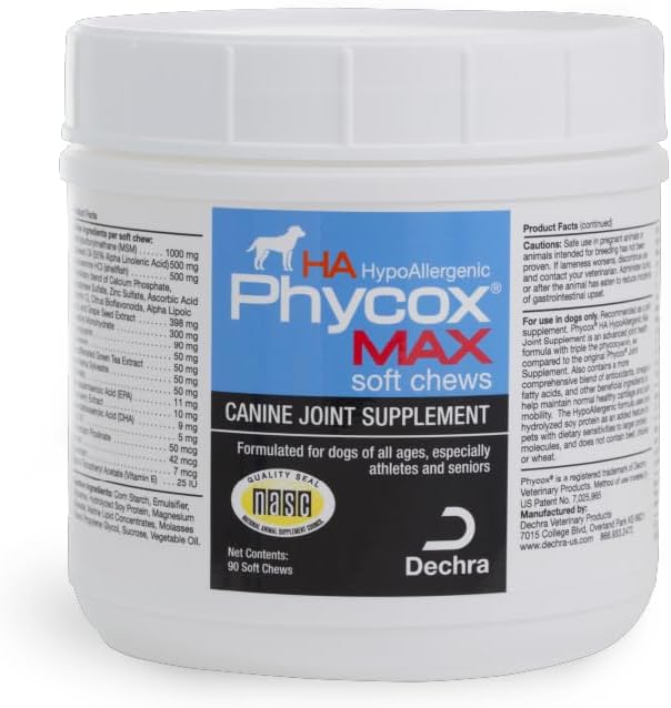 Phycox MAX Hypoallergenic Soft Chews for Joint Health in Dogs