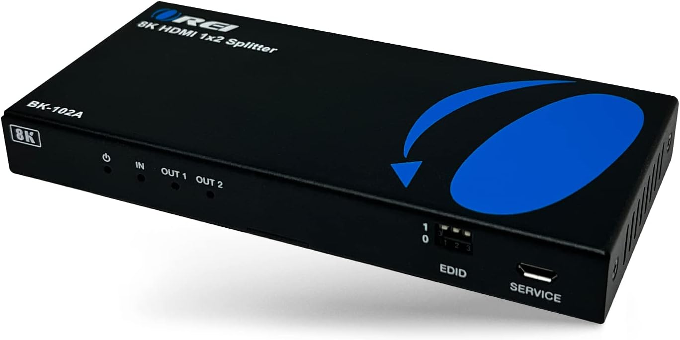 OREI 8K HDMI Splitter 1x2 with Audio Extractor for UltraHD