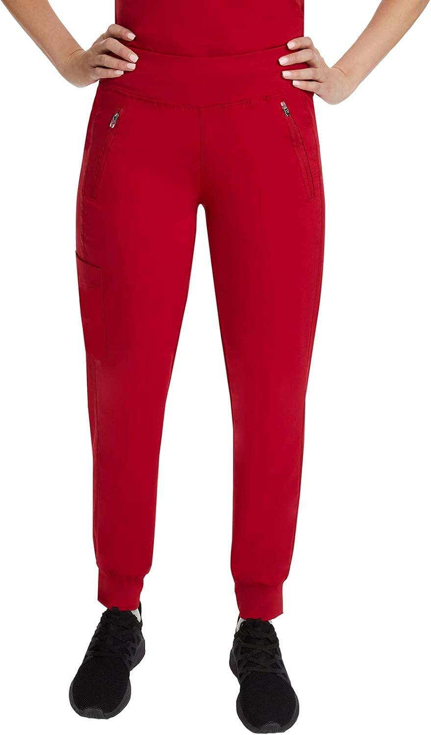 Healing Hands Jogger Scrubs for Women with 6 Pockets in Purple