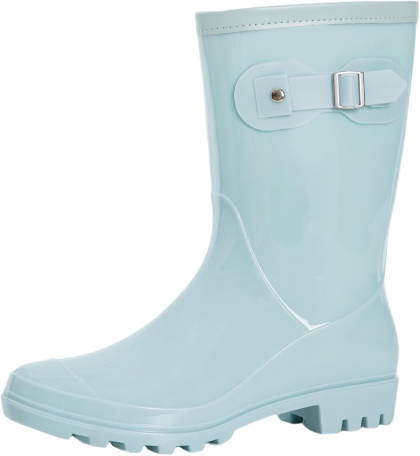 Women's Mid Calf Rain Boots Waterproof Fashion Garden Shoes