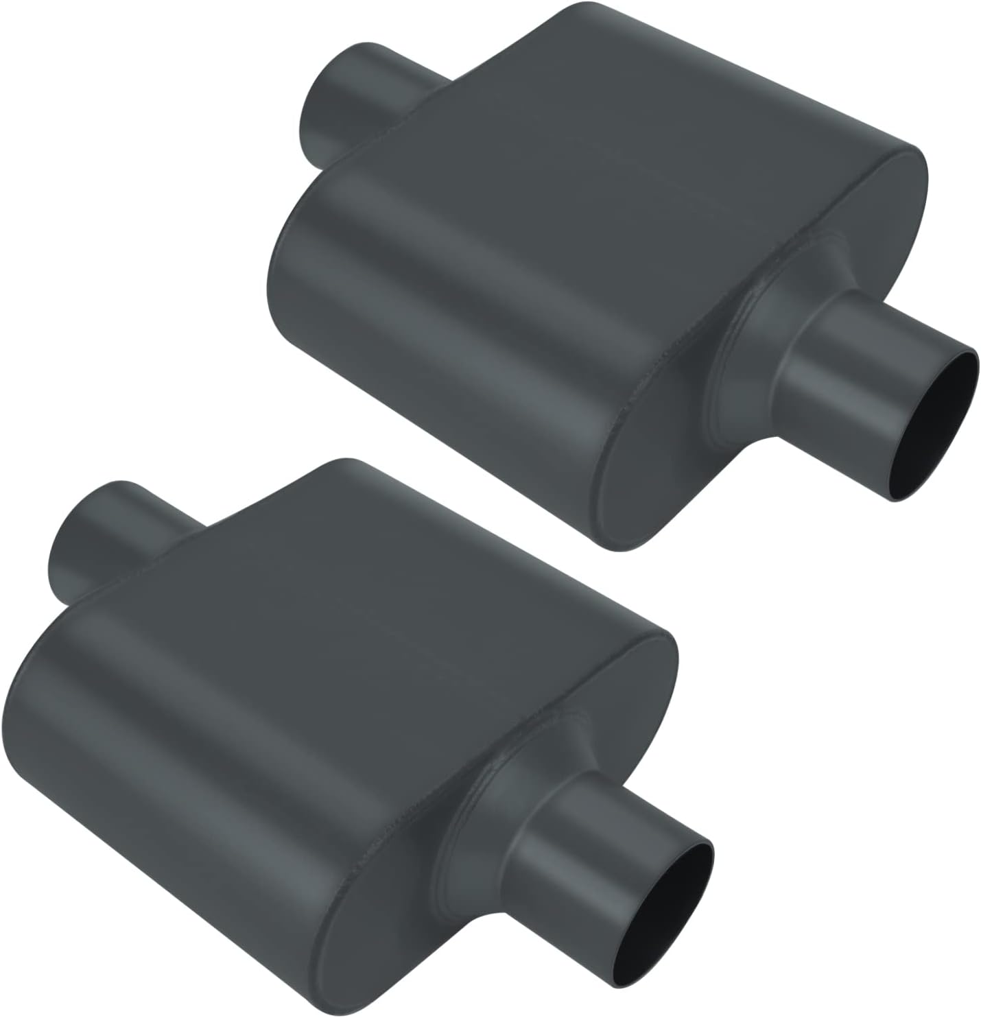 Pair of Single Chamber Performance Race Muffler for Aggressive Sound