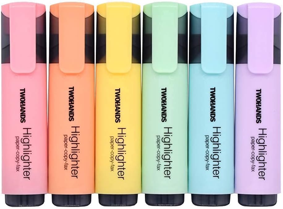 Pastel Chisel Tip Highlighter Set