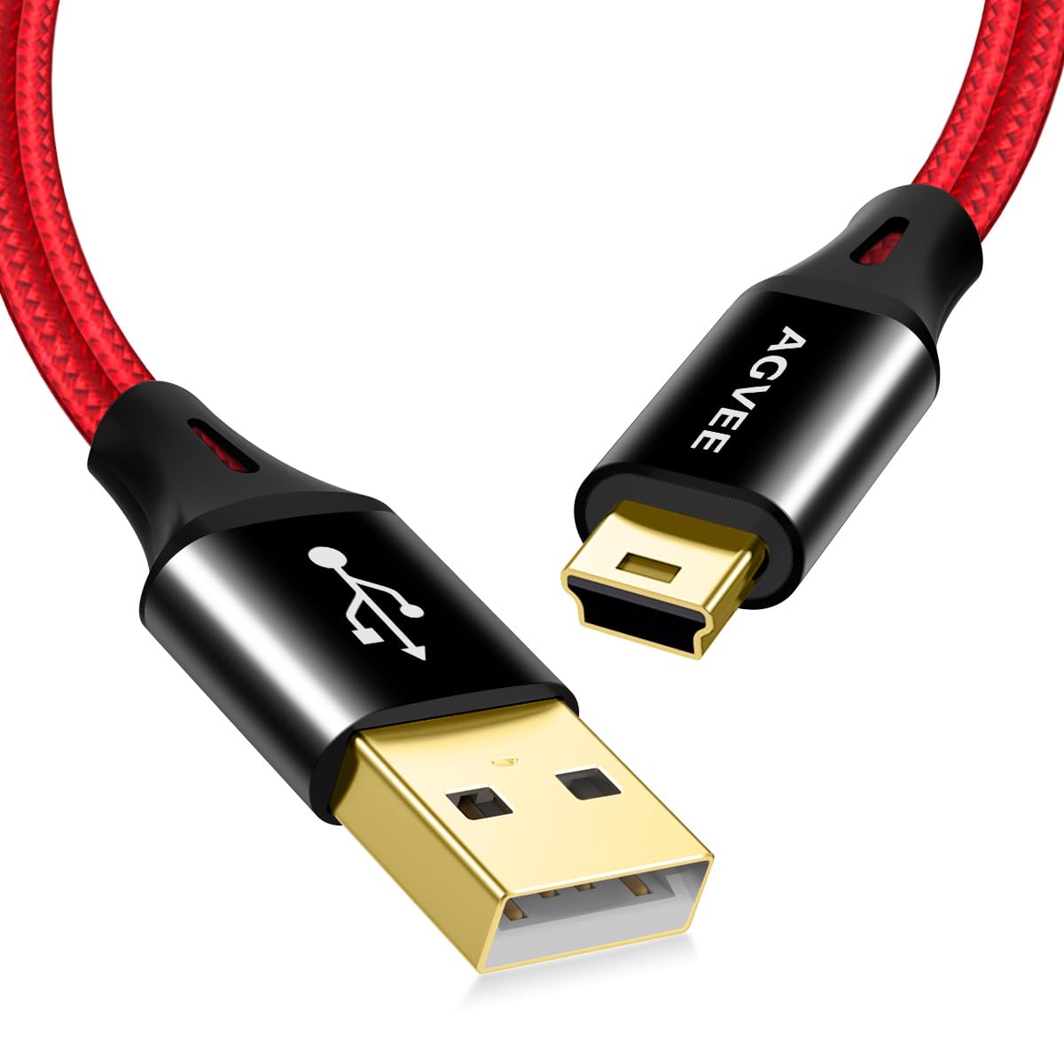 Durable 6ft Mini USB Cable 2 Pack - Fast Charging for Various Devices