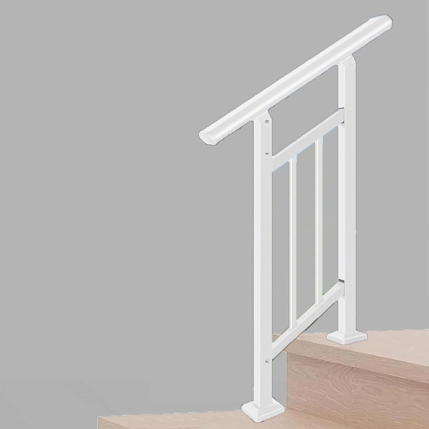Sturdy Hand Rails for Outdoor Steps - Metty 2 Step Railing Kit
