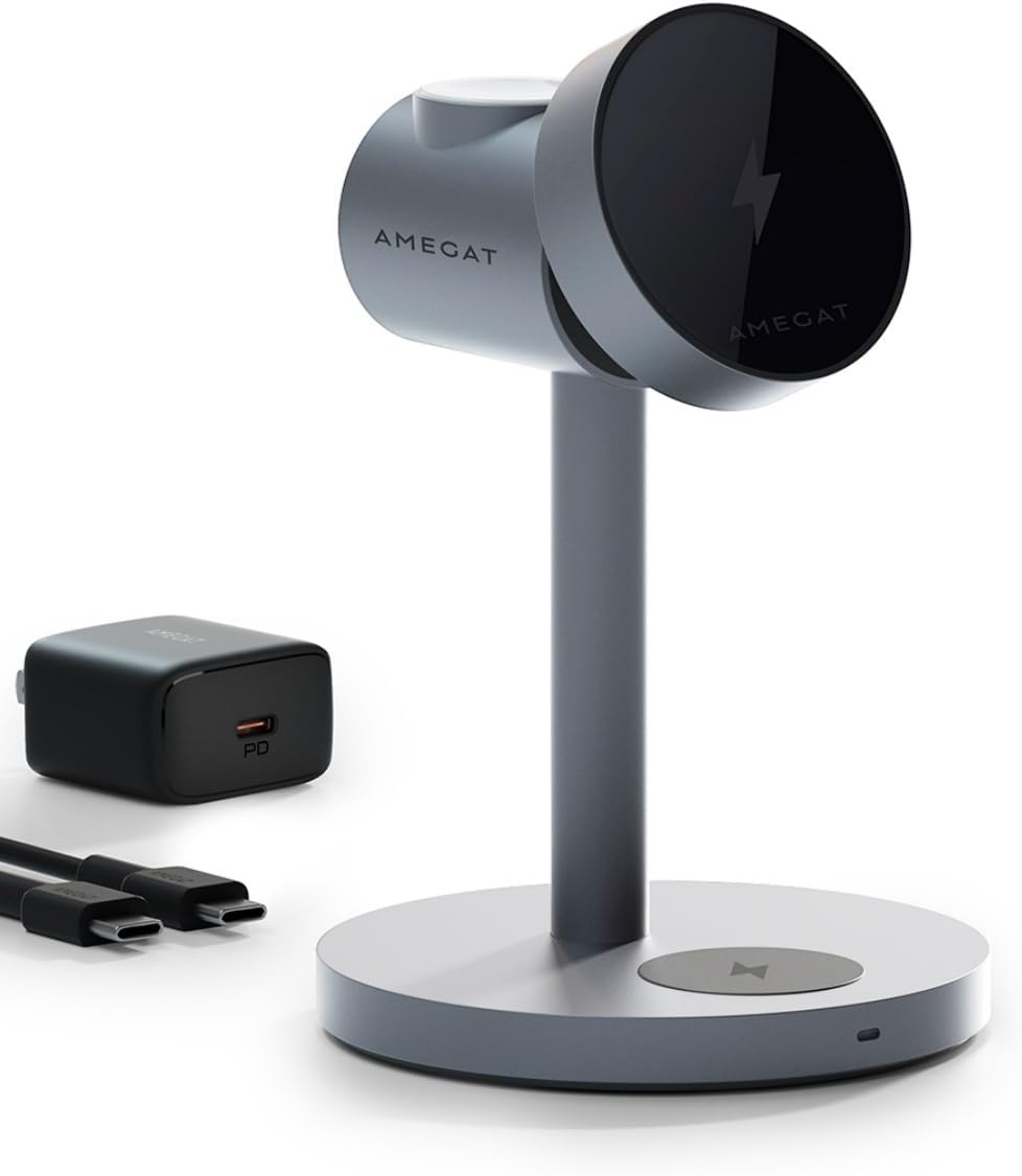 MagFusion 3-in-1 Wireless Charging Stand - Fast Charge Any Apple Device!