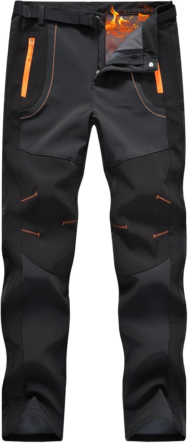 Rdruko Men's Snow Ski Pants Waterproof Insulated for Winter Fun